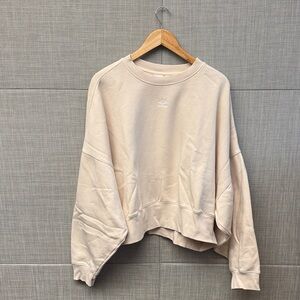 adidas Trefoil Crewneck Sweatshirt in Beige